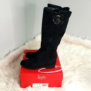 Women's Impo black suede knee boots size 6.5